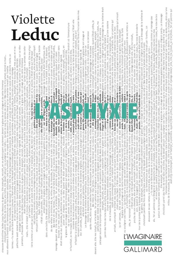  L'asphyxie 