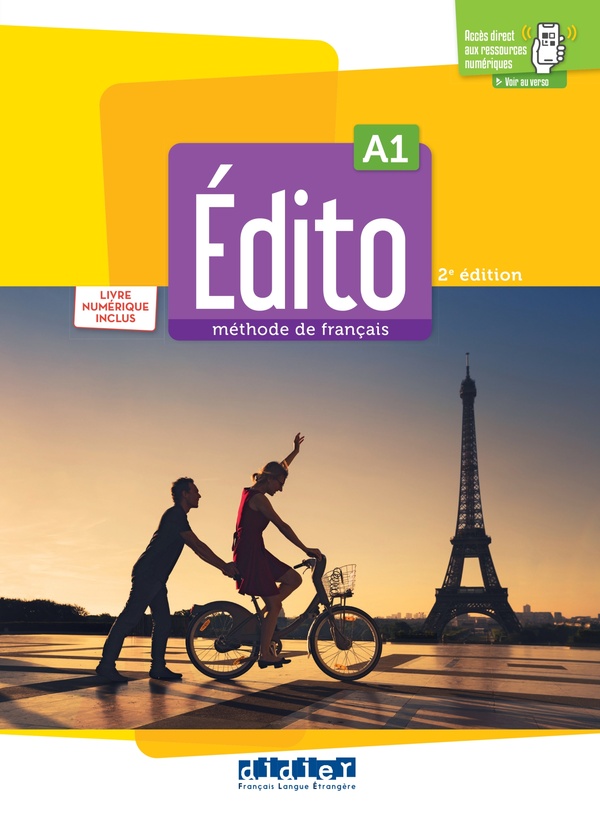  Edito, méthode de français, niveau A1 : livre numérique inclus 
