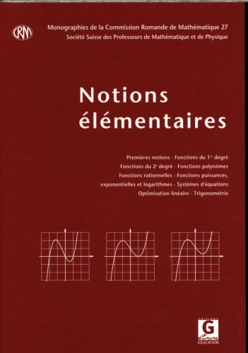  Notions élémentaires 