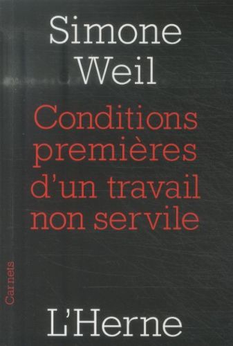 [5624018]  Conditions premières d'un travail non servile 
