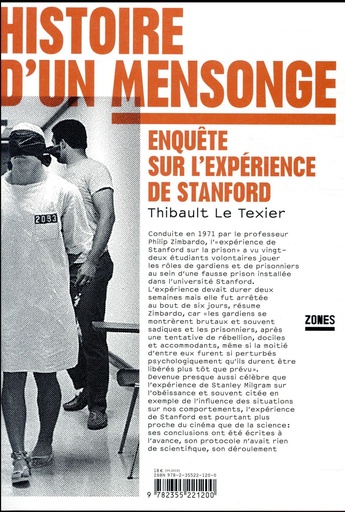 [8243675]  Histoire d'un mensonge : enquête sur l'expérience de Stanford 